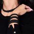 Noir x Gunmetal | Liens Kismet | Collier ras du cou